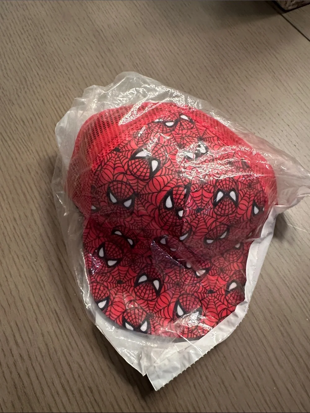 Red Spider Web Kids Cap - Marvel-Inspired